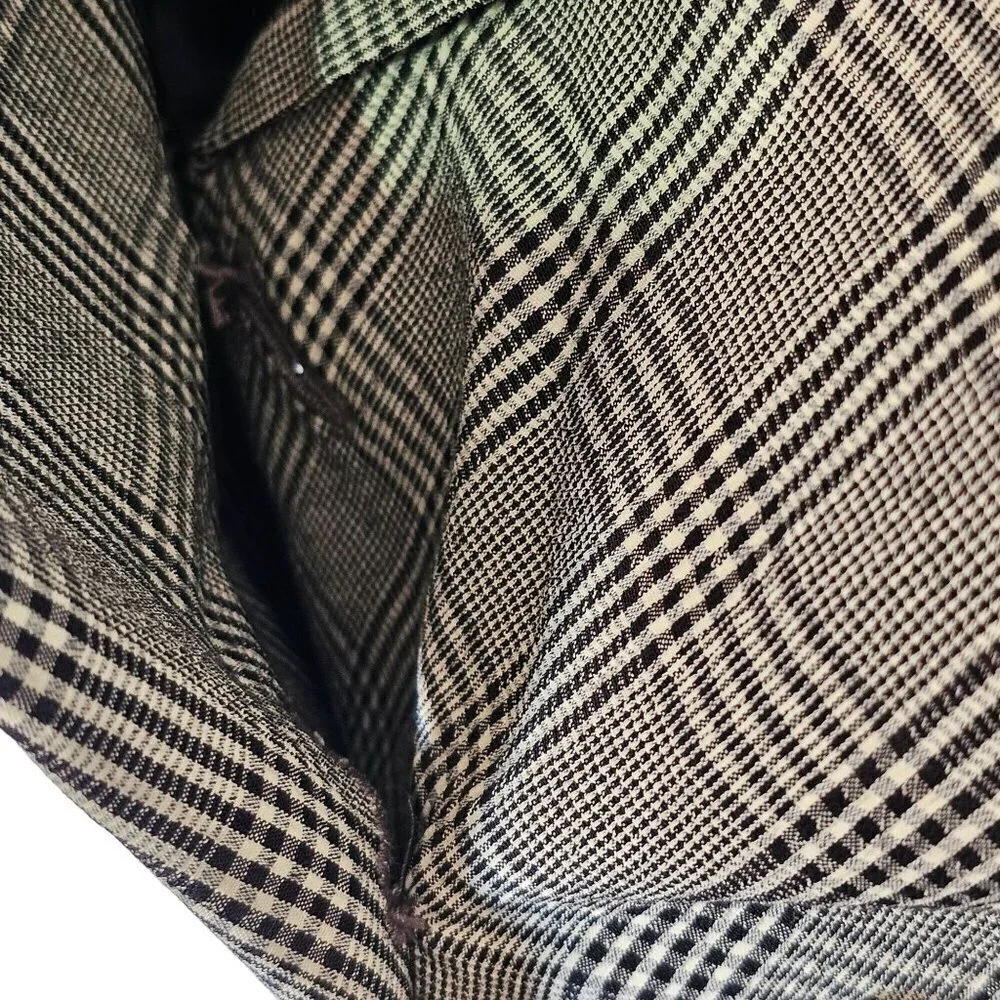 Liz Claiborne Vintage Oversized Classic‎ Doubled Breasted Blazer Plaid Women's 8